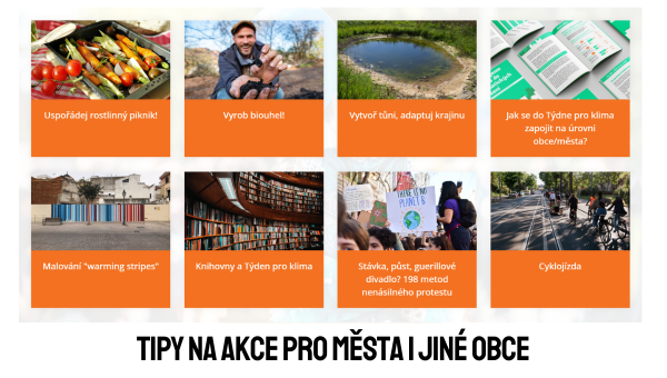 Návrhy z kuchařky akcí Týdne pro klima pro města a jiné obce